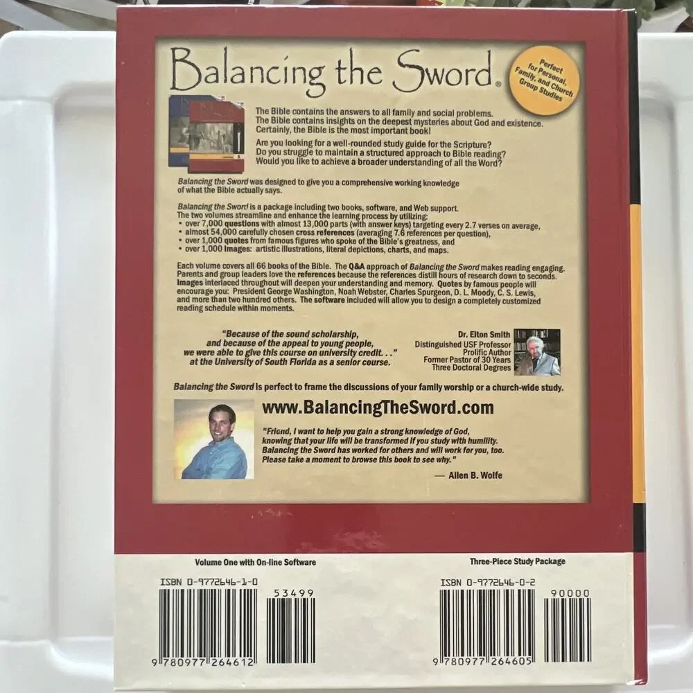Allen B. Wolfe Balancing the Sword Vol 1 Hardcover Illustrated Bible Study Guide